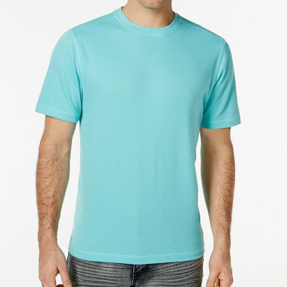 Tasso Elba Tropical Tide Space Dye Crew Neck Short Sleeve T-Shirt- Small